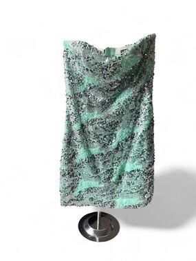 Trixxi Mini Strapless Mint Sequin Party Dress